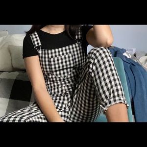 Gingham Overalls